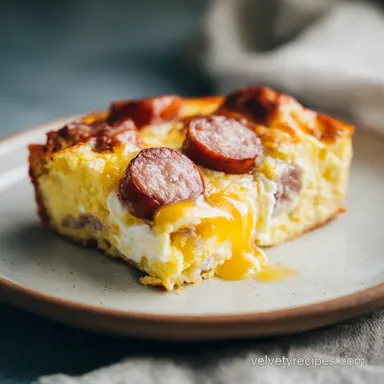 Pancake Egg Casserole for 10 Servings Recipe Card