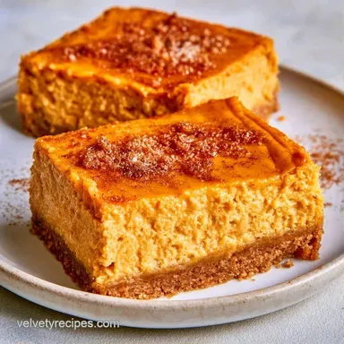 Pumpkin Cheesecake Bars with Gingersnaps Recipe Card