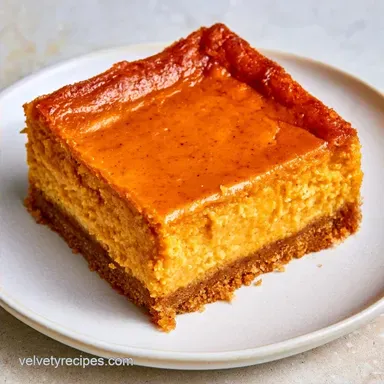 Pumpkin Cheesecake Bars with Gingersnaps