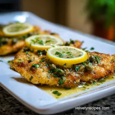 Chicken Piccata with Lemon Sauce in 20 Minutes Recipe Card