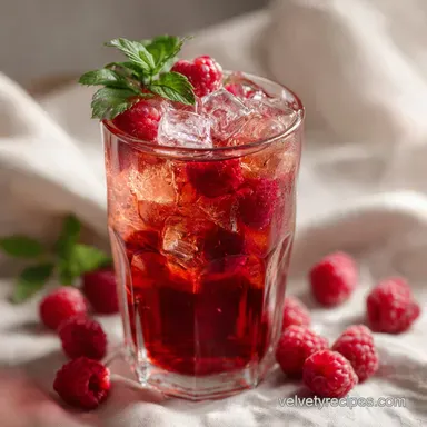 Raspberry Iced Tea Recipe with Homemade Syrup for 8 Recipe Card
