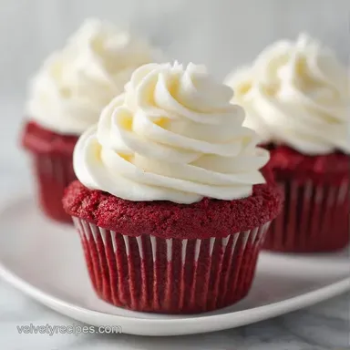 Red Velvet Cupcakes Cream Cheese for 12 Recipe Card