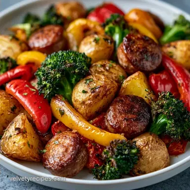 Sheet Pan Andouille Sausage and Veggies