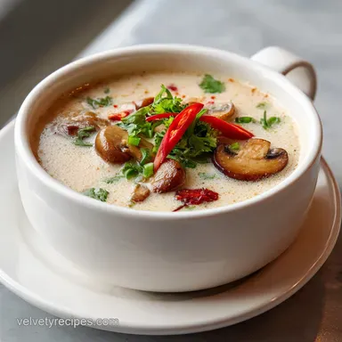 Slow Cooker Tom Kha Soup with Coconut Milk