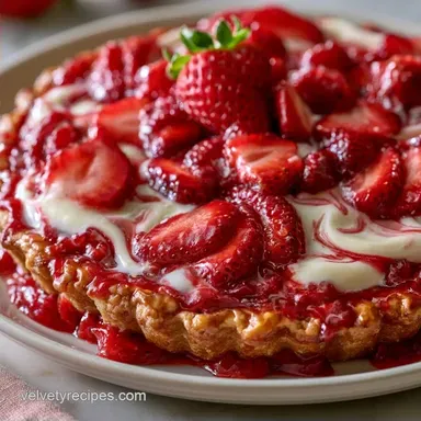 Strawberry Cream Cheese Cobbler for 8