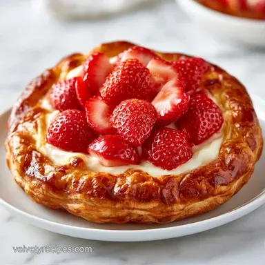Strawberry Cream Cheese Danishes: 30 Min Recipe Card