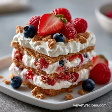 Strawberry Cream Cheese Icebox Cake for 8 Recipe Card