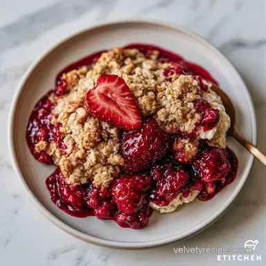 Strawberry Crisp in 45 Minutes Recipe Card