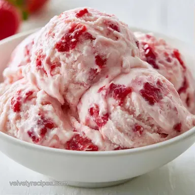 Strawberry Shortcake Ice Cream No-Churn Recipe Card