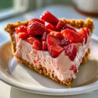 Strawberry Whipped Cream Pie: No-Bake Recipe Card
