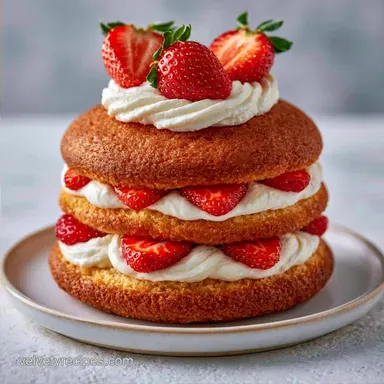 Summer Strawberry Shortcake Cake for 12