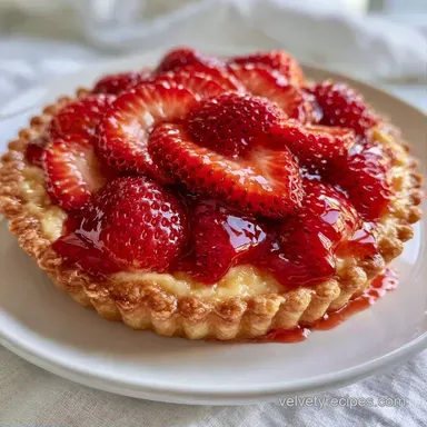 Strawberry Tart with Custard Recipe Card