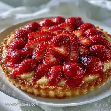 Strawberry Tart with Custard