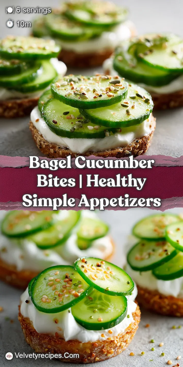 Macro view of a toasted bagel round with a swirl of creamy white cheese and a vibrant, juicy cucumber slice.