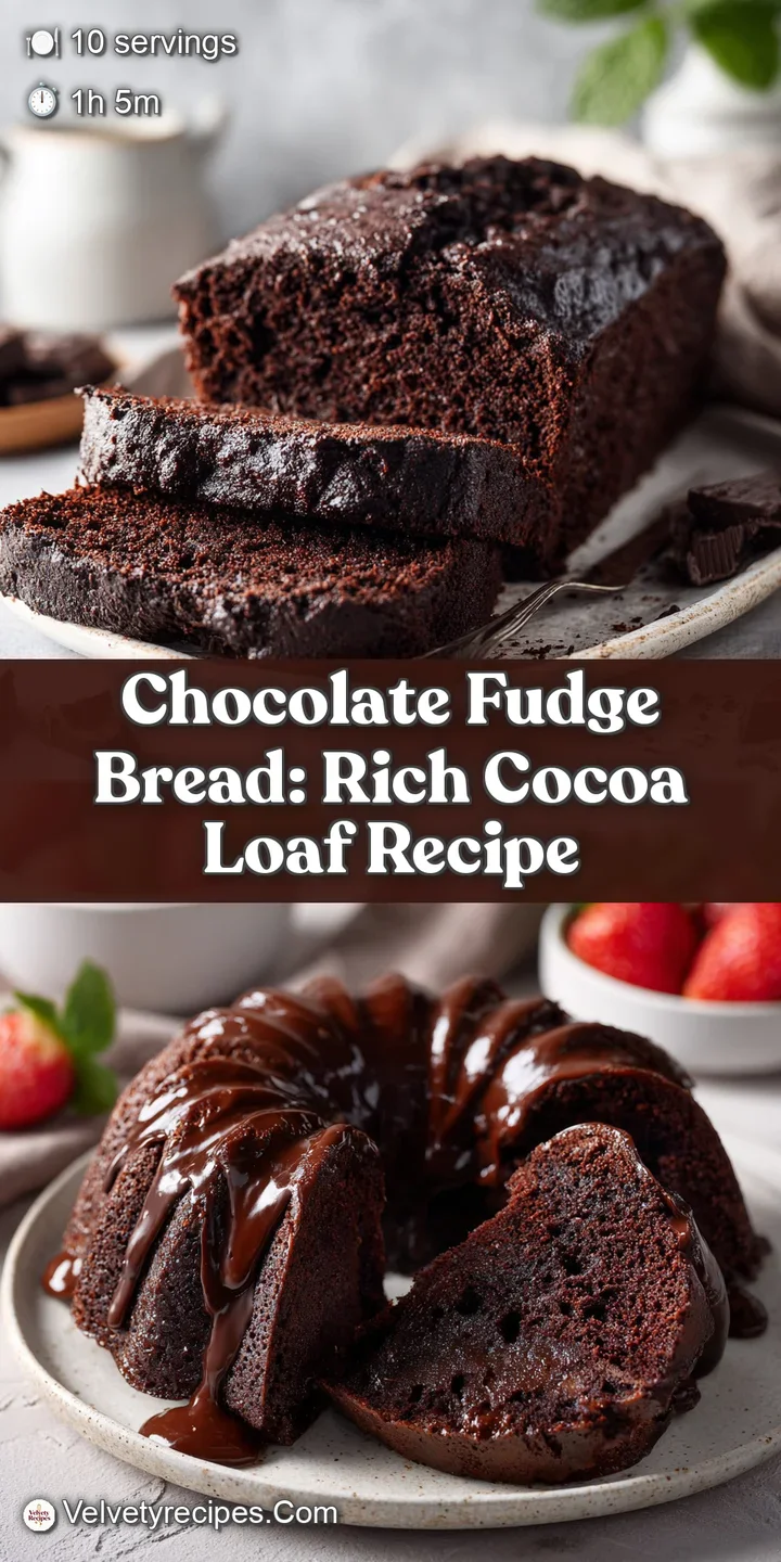 Close-up shot showcases the intensely fudgy, marbled texture of chocolate bread, with melting chocolate chips and a slight...