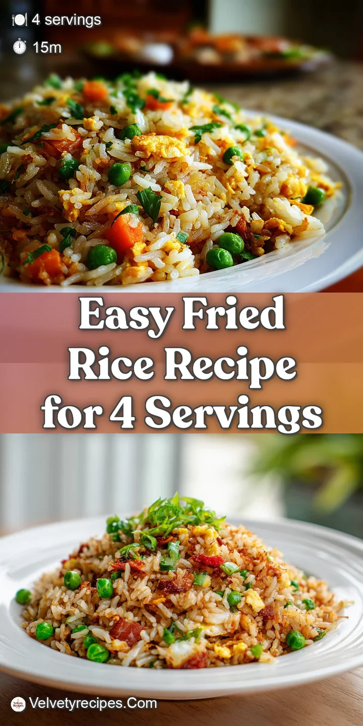 Close-up of glistening fried rice. Focus on the varied textures of each grain and morsels of egg, meat, and vegetables.