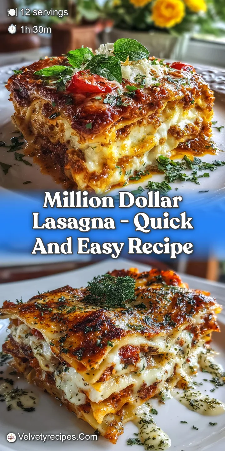 Cheesy lasagna close-up with browned, bubbly top. Ricotta and sauce create a tempting, textured landscape of flavor.