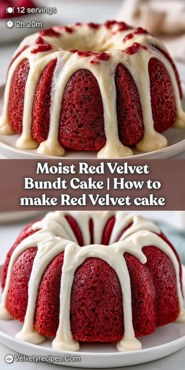 Close-up of a rich crimson cake crumb with a glossy, opaque white glaze pooling in the soft, moist texture.