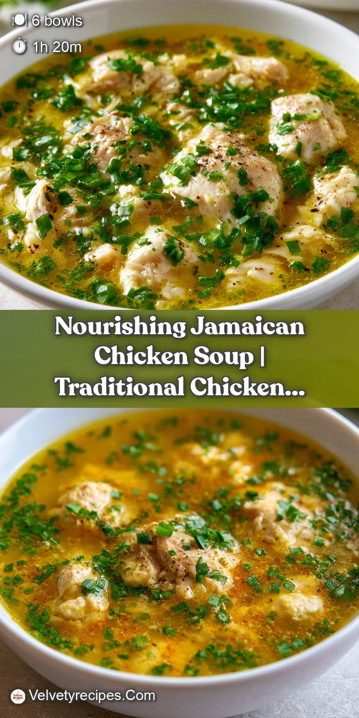 Close-up of tender chicken chunks and soft dumplings submerged in a vibrant, shimmering golden-yellow chicken broth.