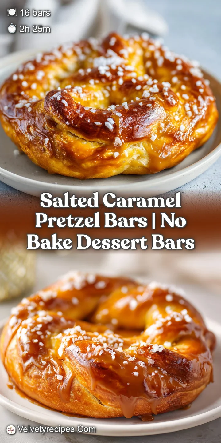 Macro shot of glistening amber caramel and coarse salt crystals atop a textured, buttery golden brown dessert.