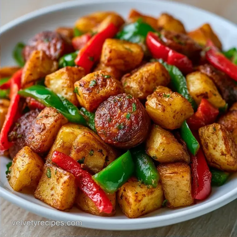 Andouille Sausage Potatoes with Peppers