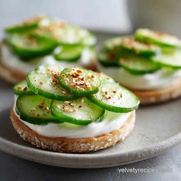 Everything Bagel Cucumber Bites: Creamy and Fresh