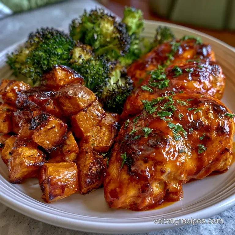 Sheet Pan Buffalo Chicken Sweet Potato Bowl: Hearty