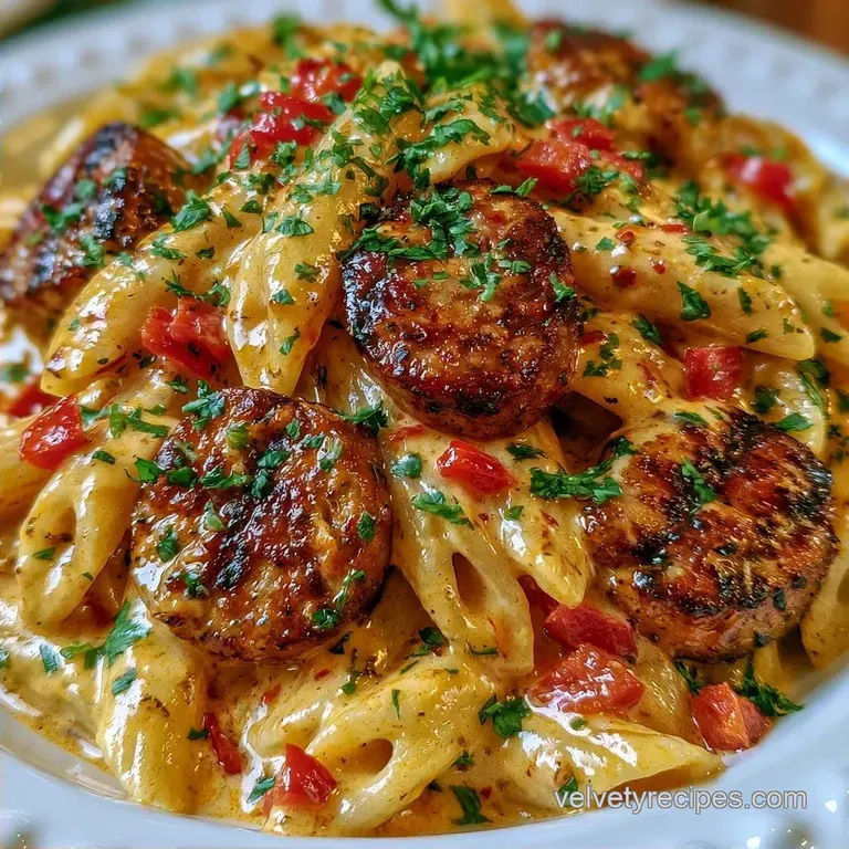Creamy Cajun Pasta Andouille Sausage