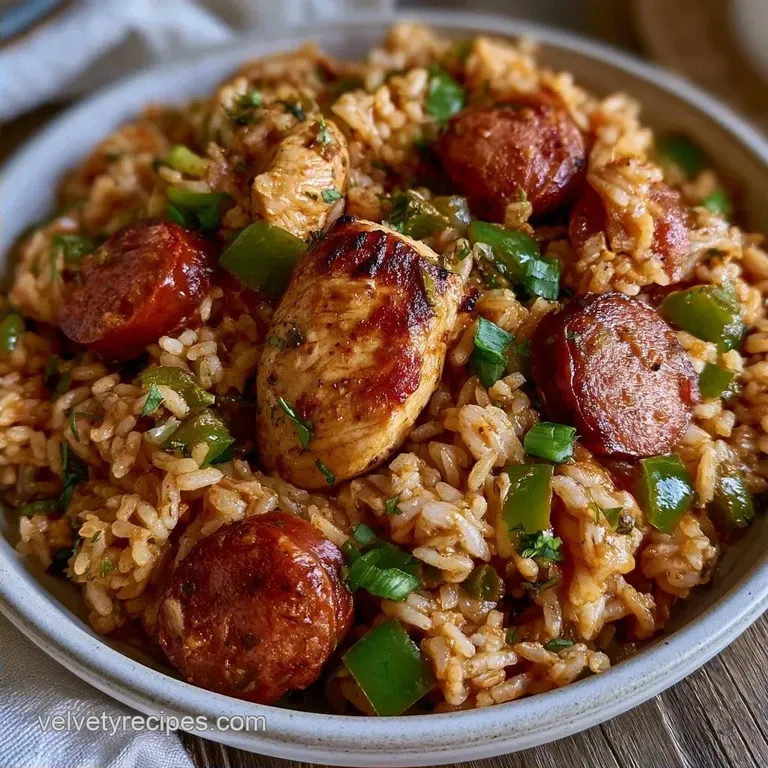 Louisiana Chicken Sausage Jambalaya: One-Pot