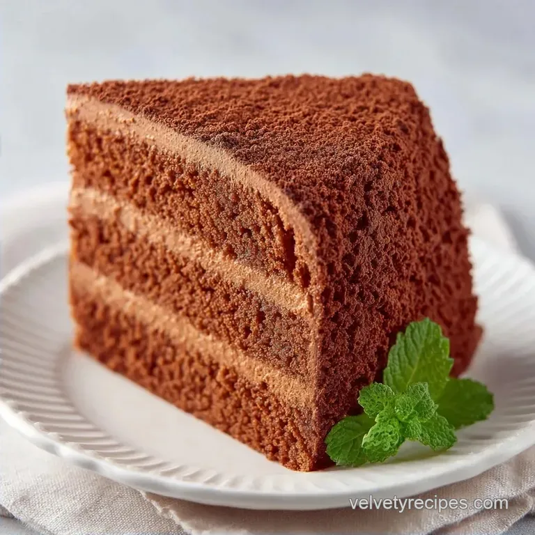 Guilt-Free Chocolate Velvet Sponge Cake: Light and Airy
