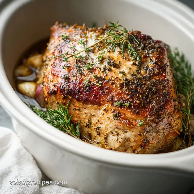 Crock Pot Turkey Breast Recipe with Garlic and Herbs