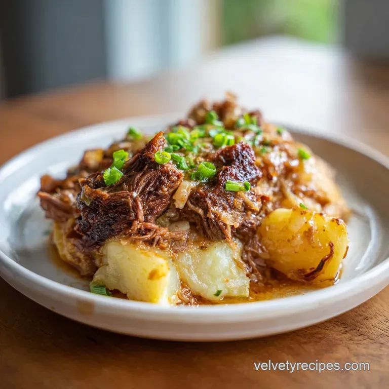 Crockpot Loaded Steak and Potato Bake: Tender Beef