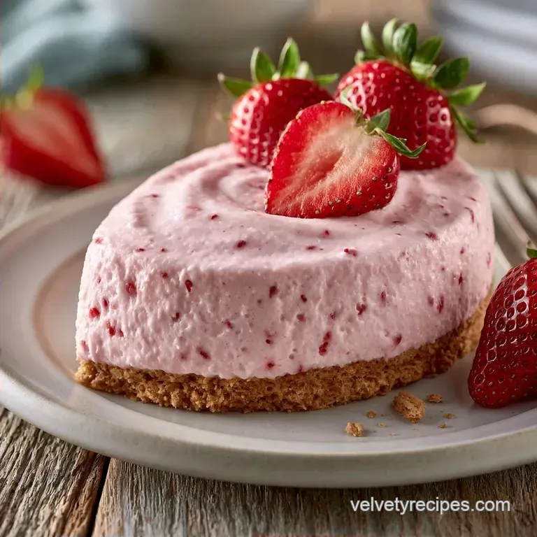 Frozen Strawberry Cream Dessert with Cream Cheese