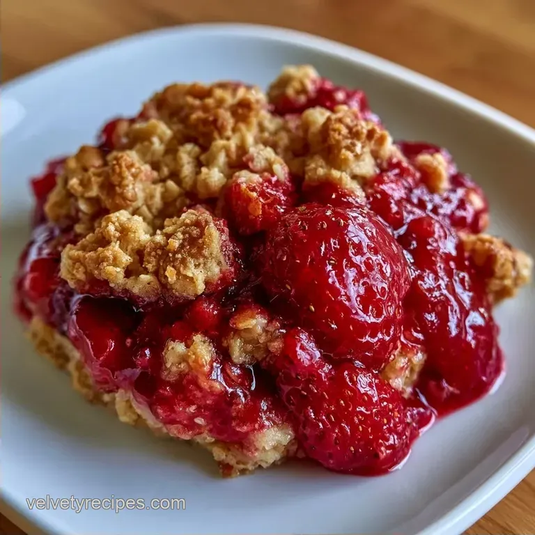 Frozen Strawberry Crisp: Crunchy Oat Topping