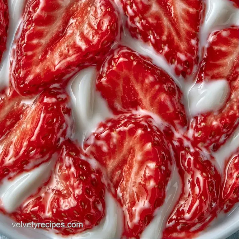 Elegant scoops of pale red frozen cream garnished with mint leaves and berries in a chilled crystal glass bowl.