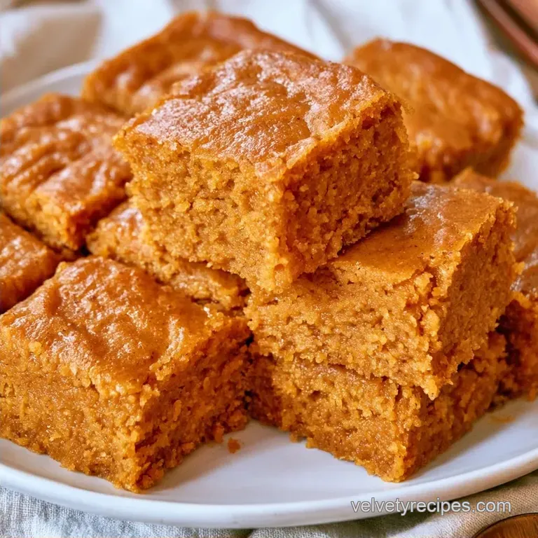 Healthy Pumpkin Spice Protein Squares