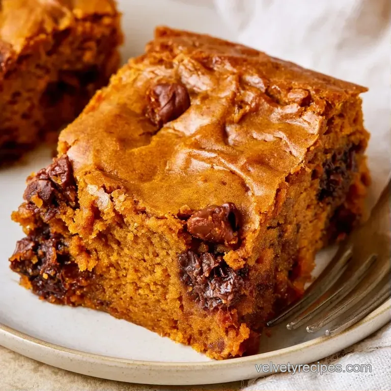 Soft orange squares stacked on a white ceramic plate, dusted with cinnamon and paired with steaming coffee.