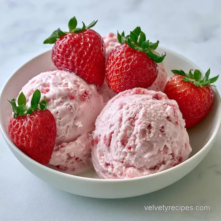 Homemade Strawberry Ice Cream: Rich and Smooth