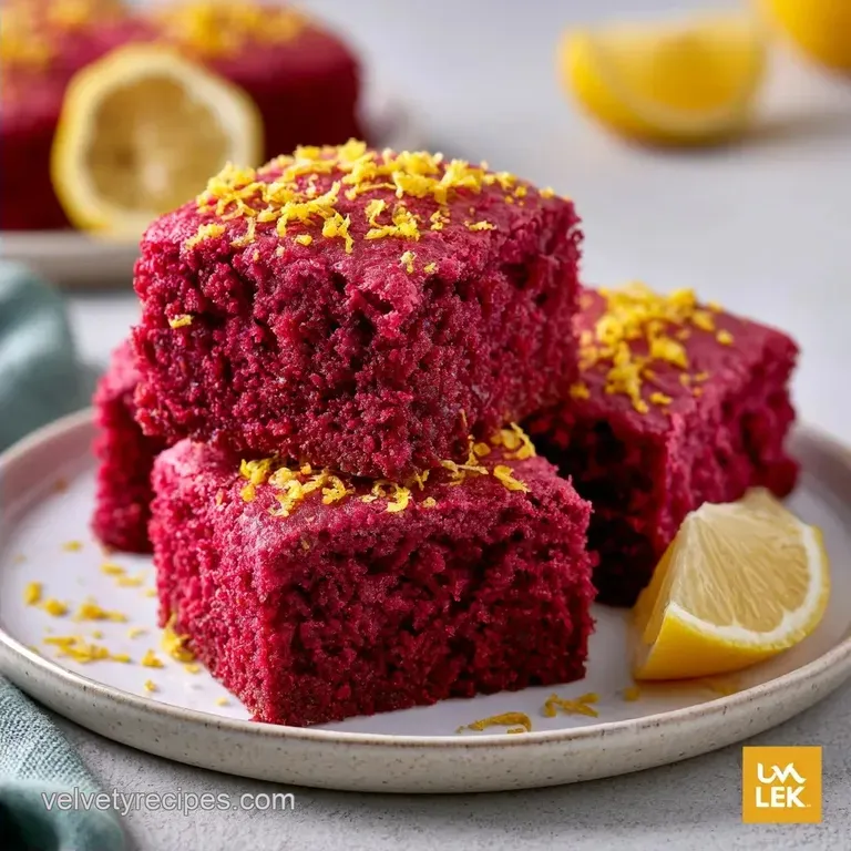 Zesty Lemon Velvet Squares: Tangy and Rich