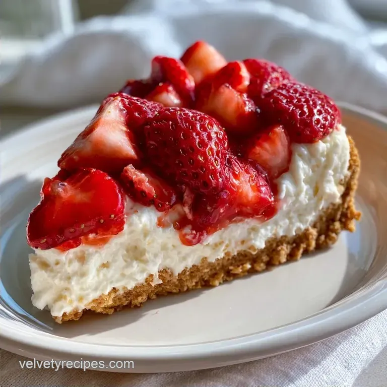 Light and Airy No Bake Strawberry Cream Cake