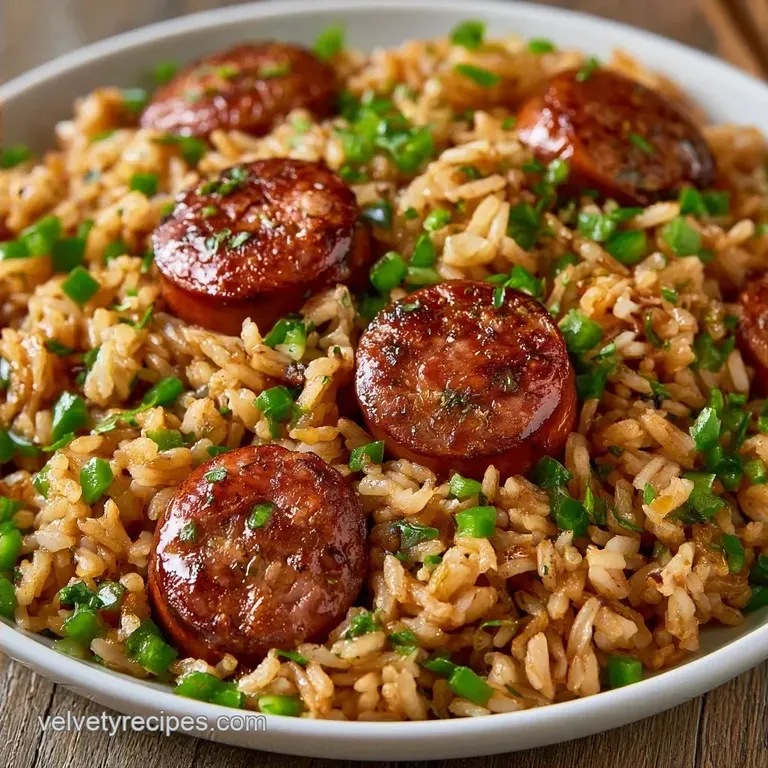 One-Pot Dirty Rice with Andouille Sausage