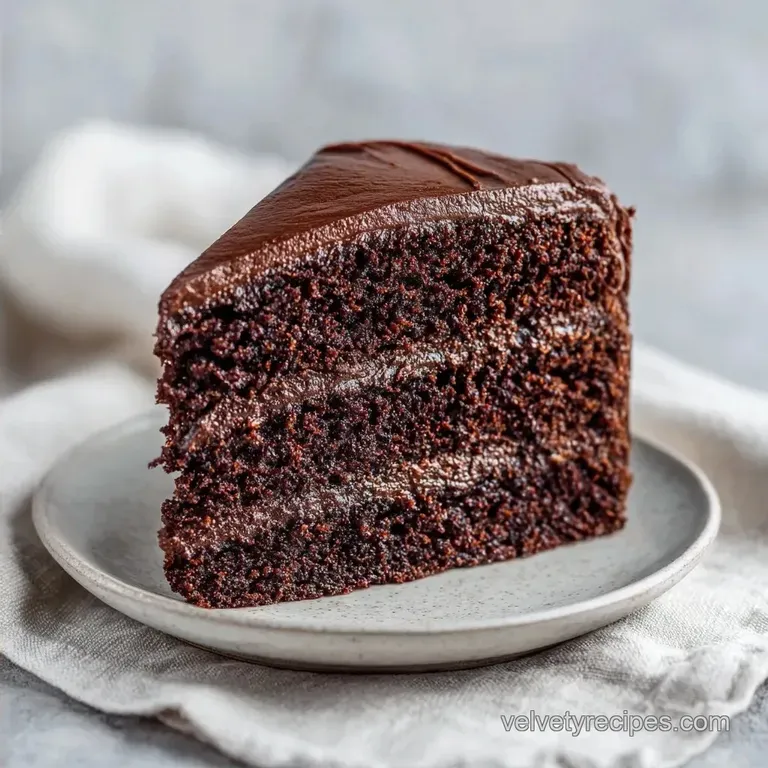 Rich Chocolate Velvet Cake: Ultra Moist and Dense