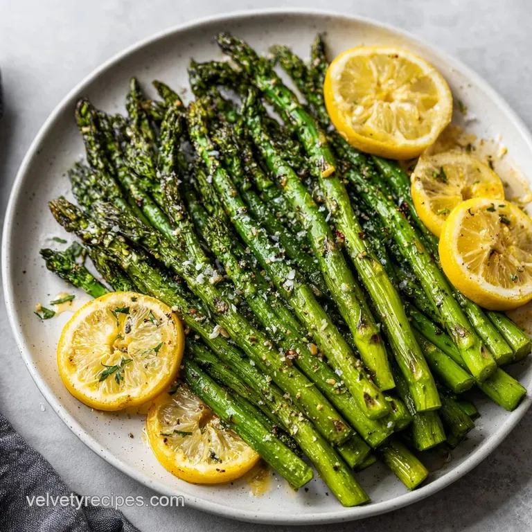 Roasted Garlic Lemon Asparagus