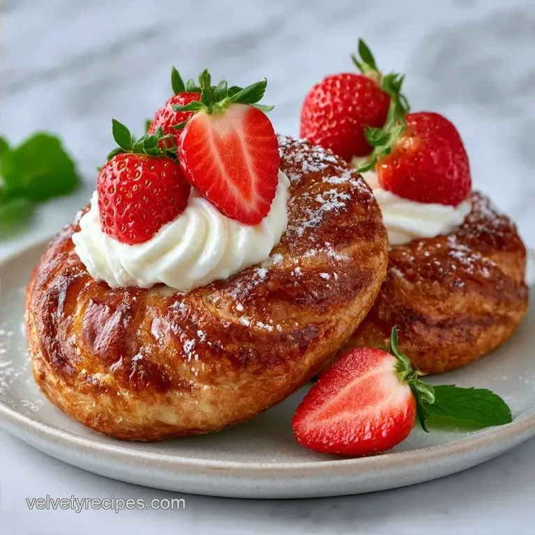 Strawberry Cream Cheese Danishes with Fresh Berries