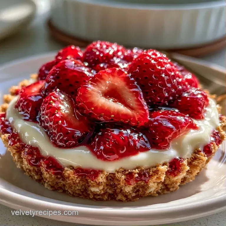 Slices of layered cream cake on white ceramic plates, garnished with fresh mint leaves and halved strawberries.