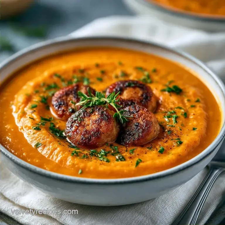 Healthier Sweet Potato and Andouille Sausage Soup