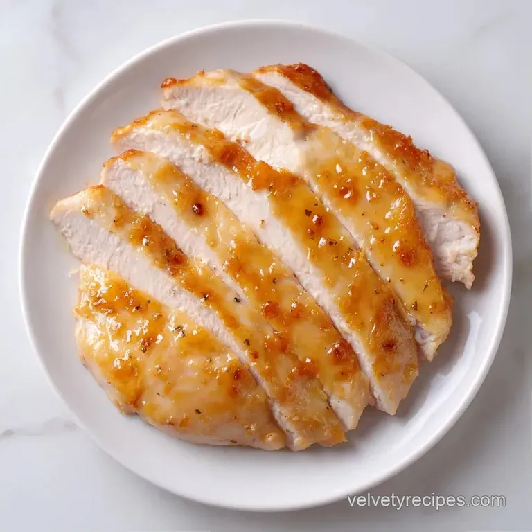 Silky white chicken slices arranged neatly on a slate plate with vibrant steamed bok choy and a drizzle of oil.
