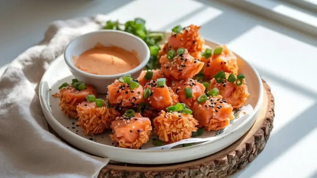 Crispy Bang Bang Salmon Bites recipe