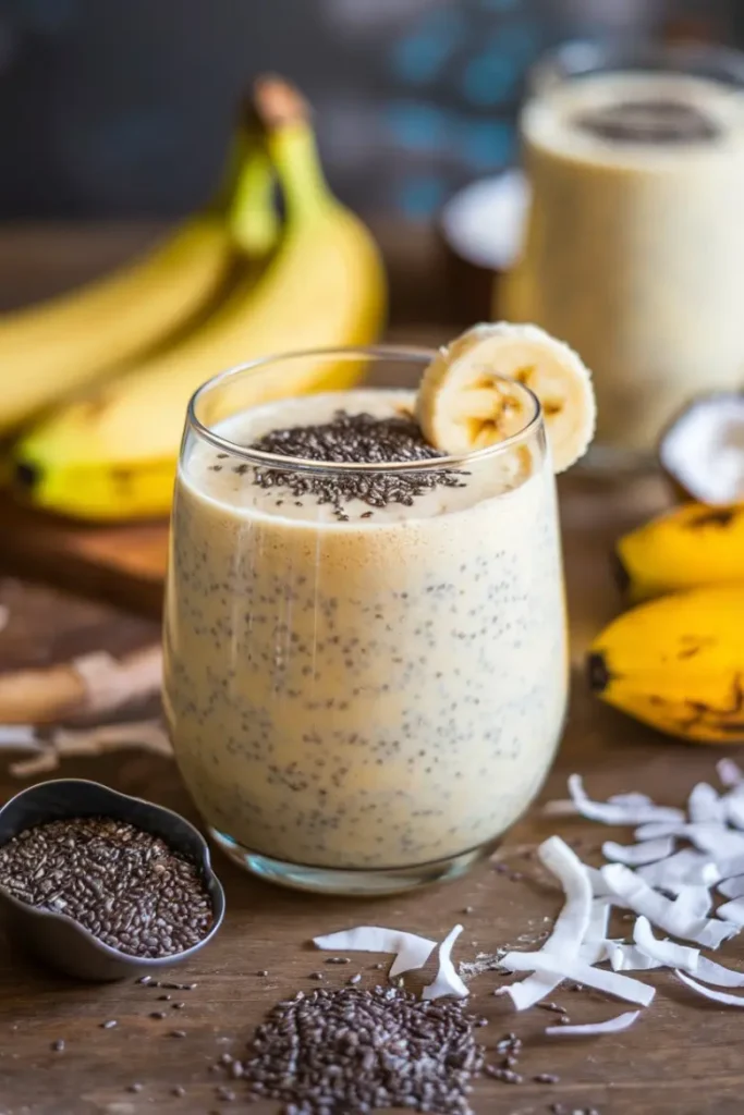 Coconut Banana Chia Seed Smoothie