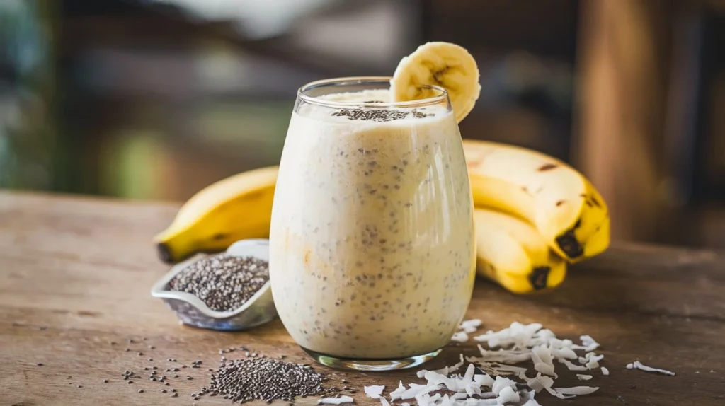 Coconut Banana Chia Seed Smoothie recipe